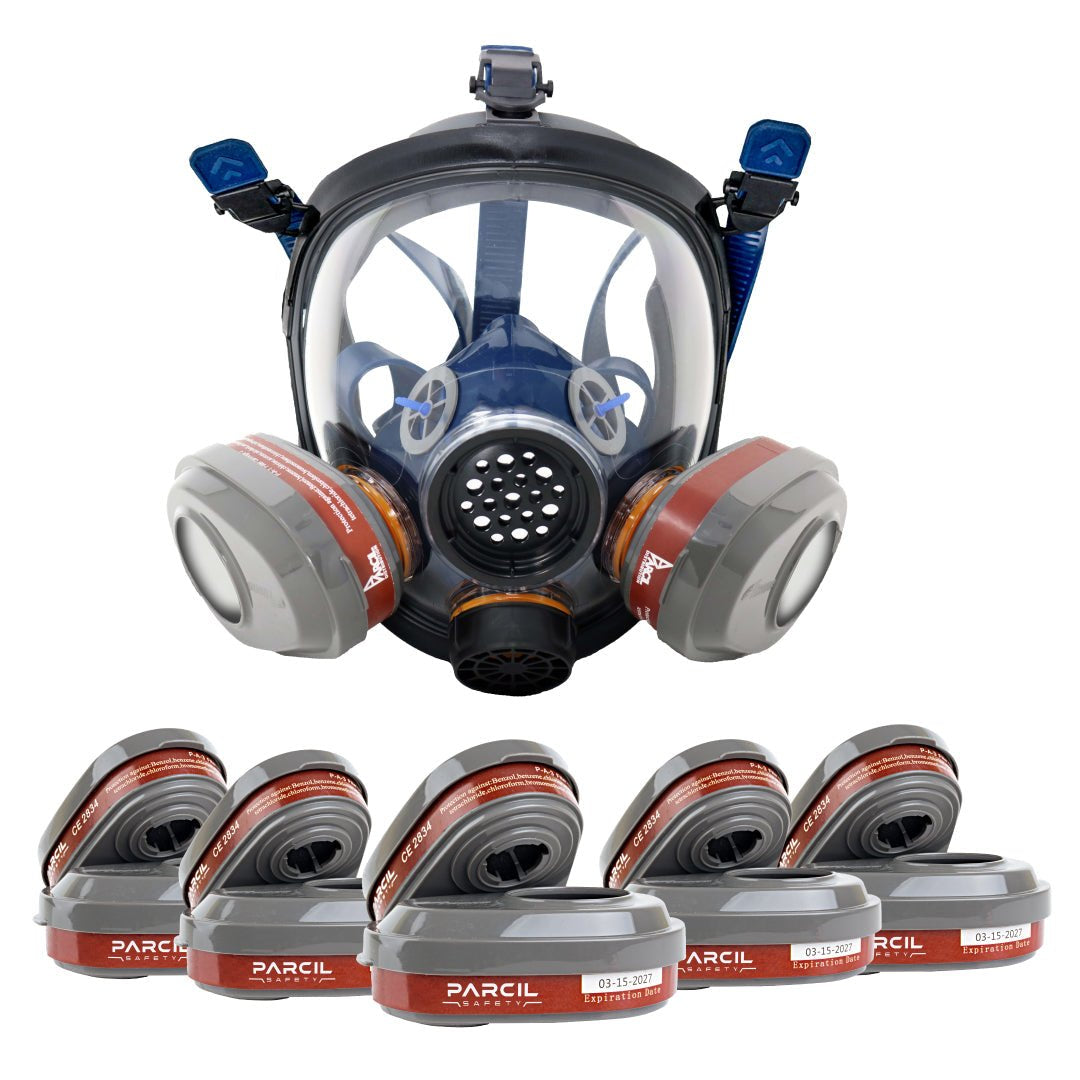 5 P - A - 3 Organic Vapor Particulate Filter Cartridge Sets - FREE PD - 101 Industrial Respirator Mask! - Parcil SafetyBundle DealsBundle DealsParcil Safety