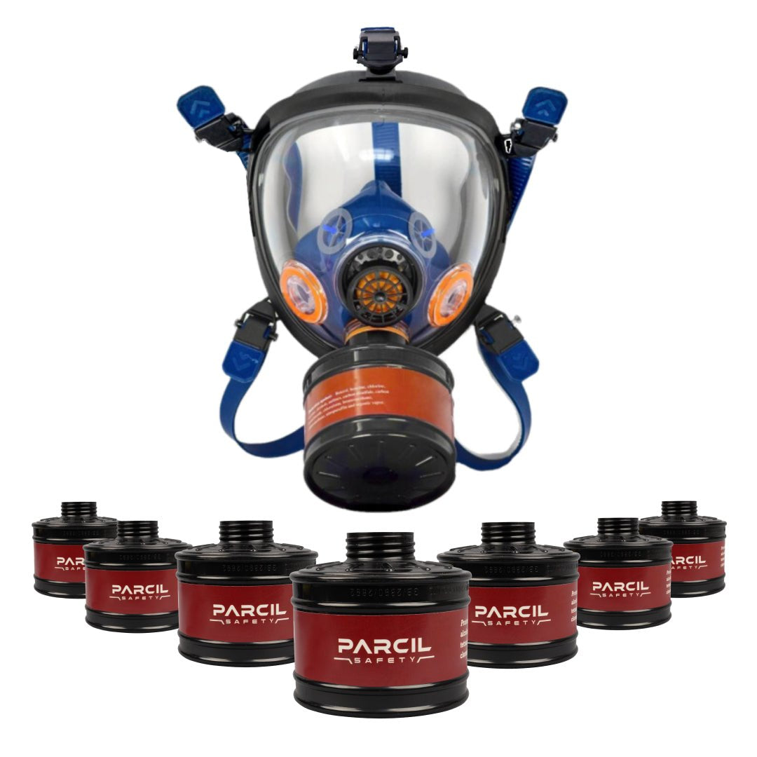 7 P - D - 1 Organic Vapor Particulate Filter Canisters - FREE ST - 100X Survival Gas Mask! - Parcil SafetyBundle DealsBundle DealsParcil Safety