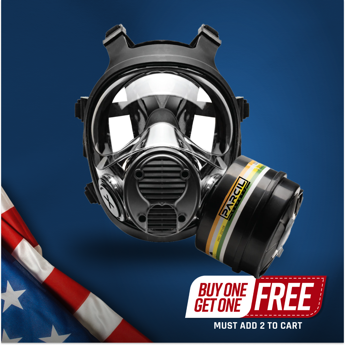 NB-100 Tactical Respirator Mask - Full Face Respirator with 40mm N-B-1 Defense Filter