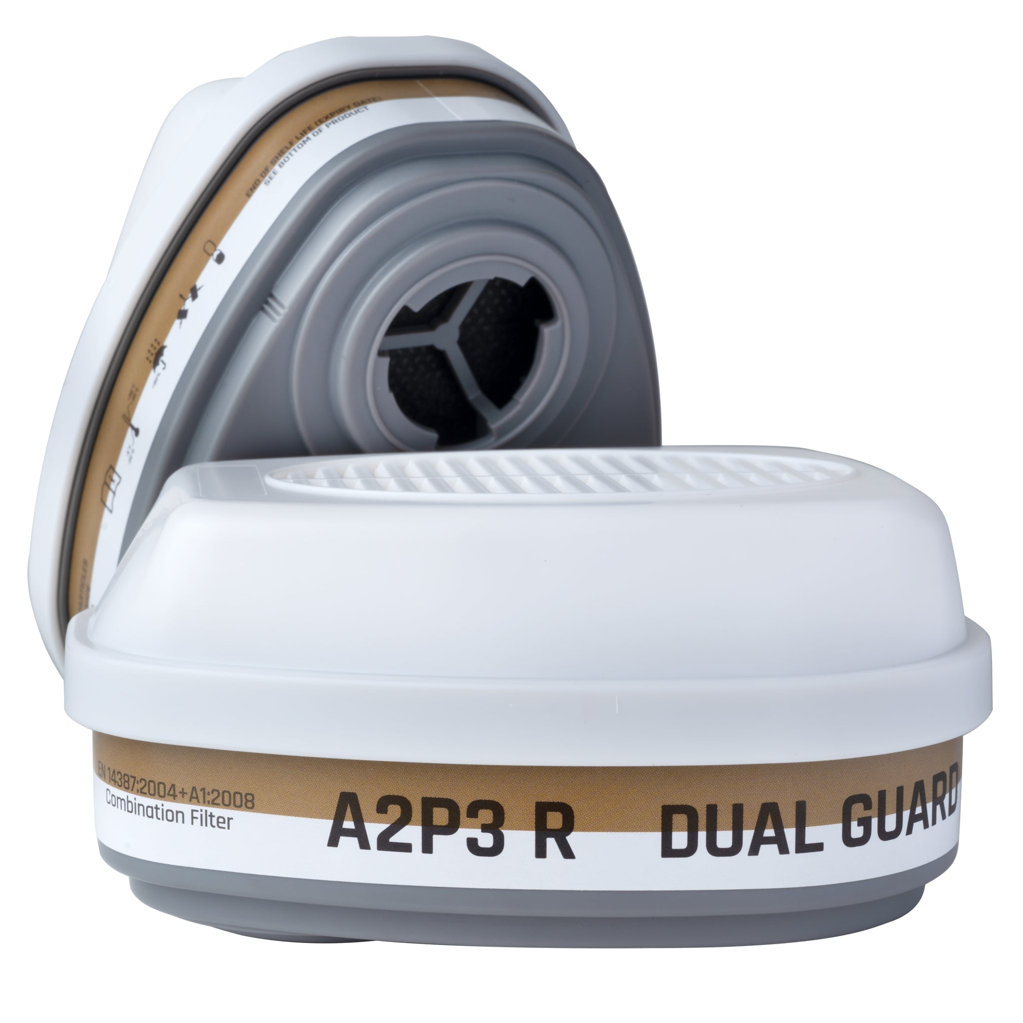 DualGuard A2P3 Bayonet Cartridge Set – Organic Vapor & Particulate Protection (Pair) - Parcil SafetyParcil Safety