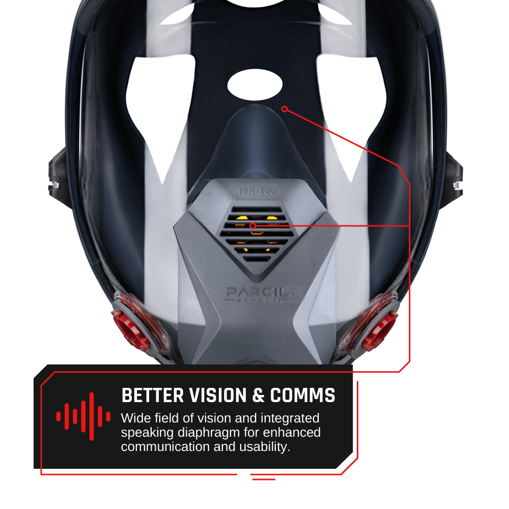 FFR - 100 Bayonet Full - Face Respirator with DualGuard A2P3 R Cartridge Set - Parcil SafetyParcil Safety