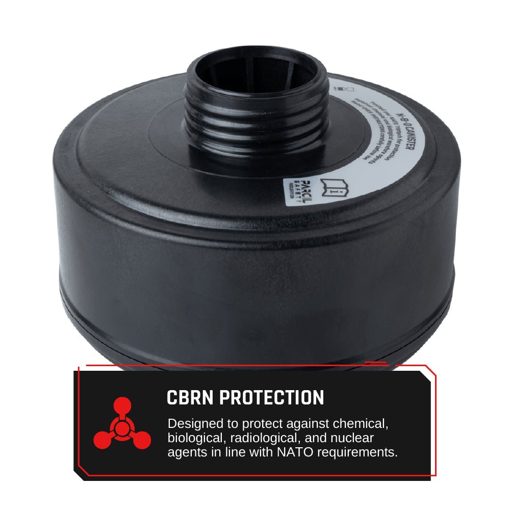 IIR - 100 NATO CBRN Recon Military Tactical Gas Mask with Canteen and N - B - 0 40mm NATO CBRN Defense Canister - Parcil SafetyGas MasksGas MasksParcil Safety