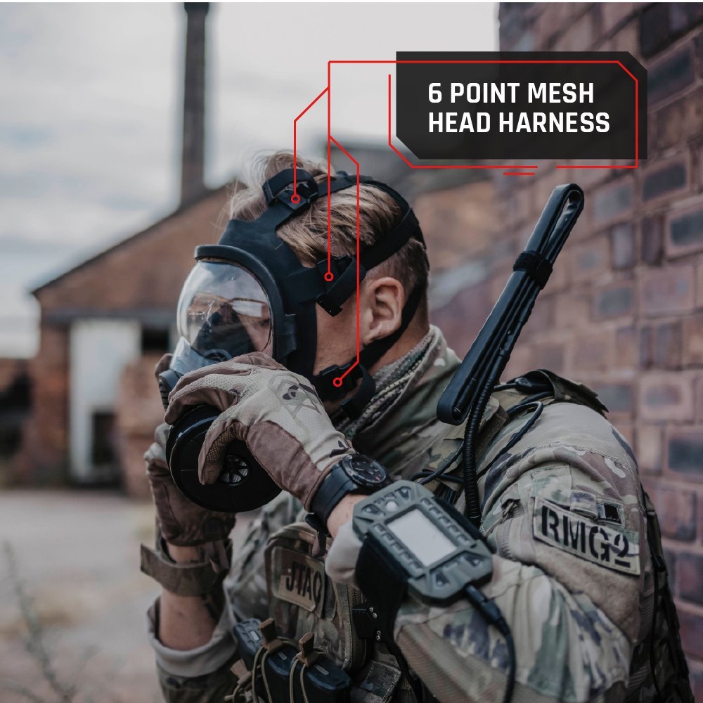 NB - 100 Smoke Black Tactical Gas Mask - Full Face Respirator with 40mm N - B - 1 Defense Filter - Parcil SafetyGas MasksGas MasksParcil Safety