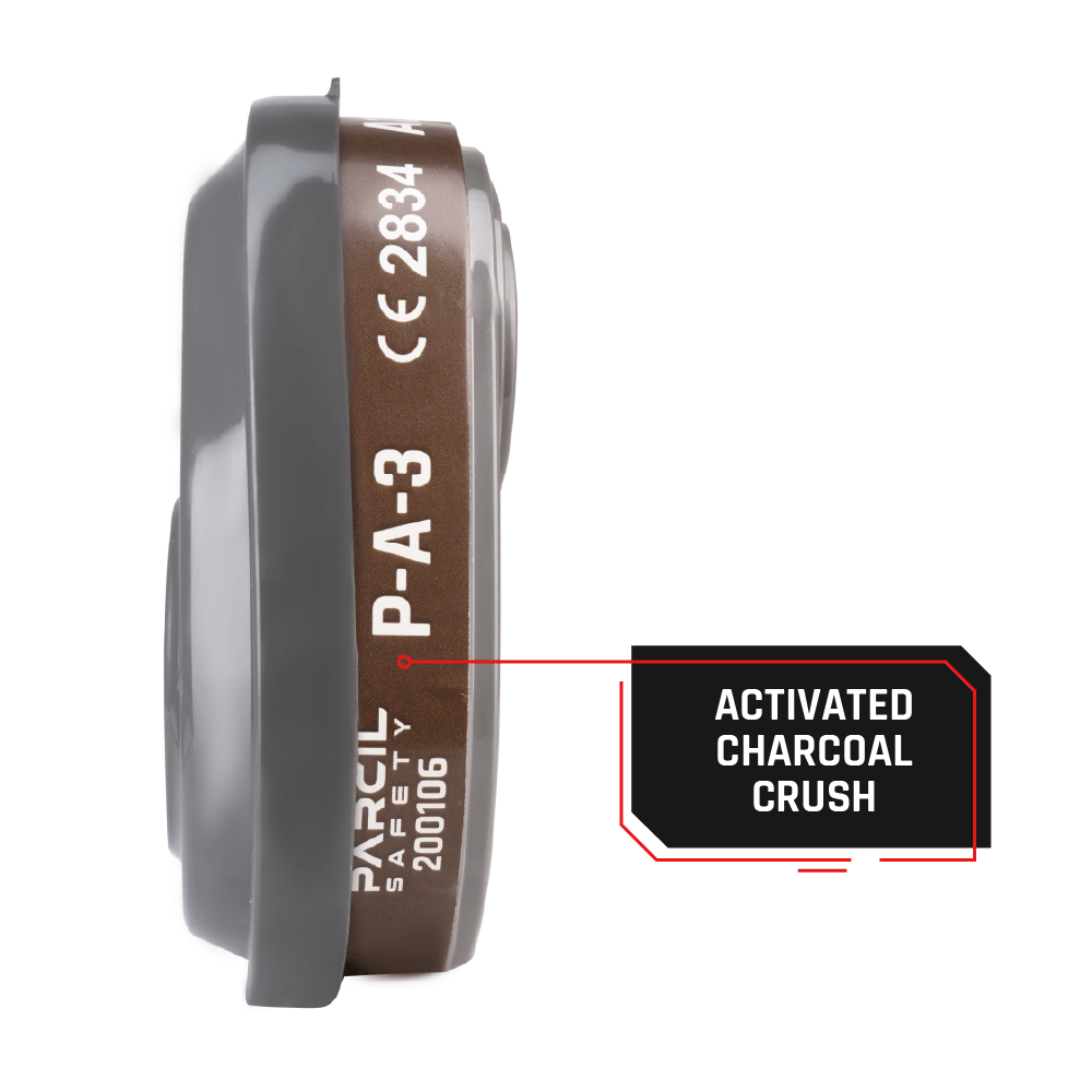 P - A - 3 Bayonet Cartridge with A1 Organic Vapor (OV) P2 Particulate Filtration - Parcil SafetyFiltersFiltersParcil Safety