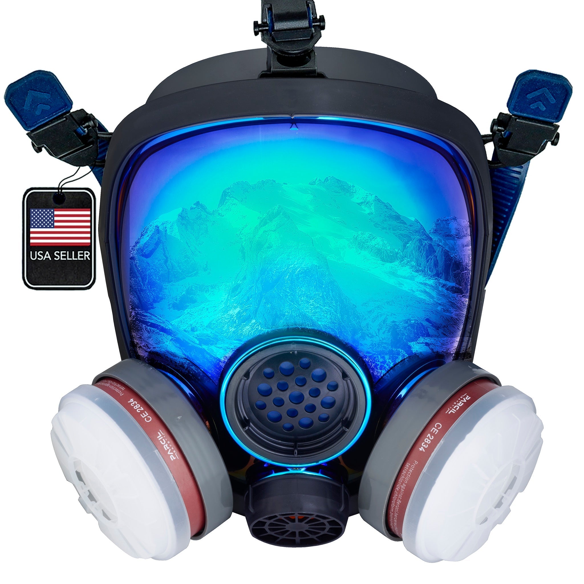 PD - 100 Full - Face Air Purifying Respirator (APR) with A1 Organic Vapor (OV) with P2 Particulate Filter Canister - Parcil SafetyRespiratorsRespiratorsParcil Safety