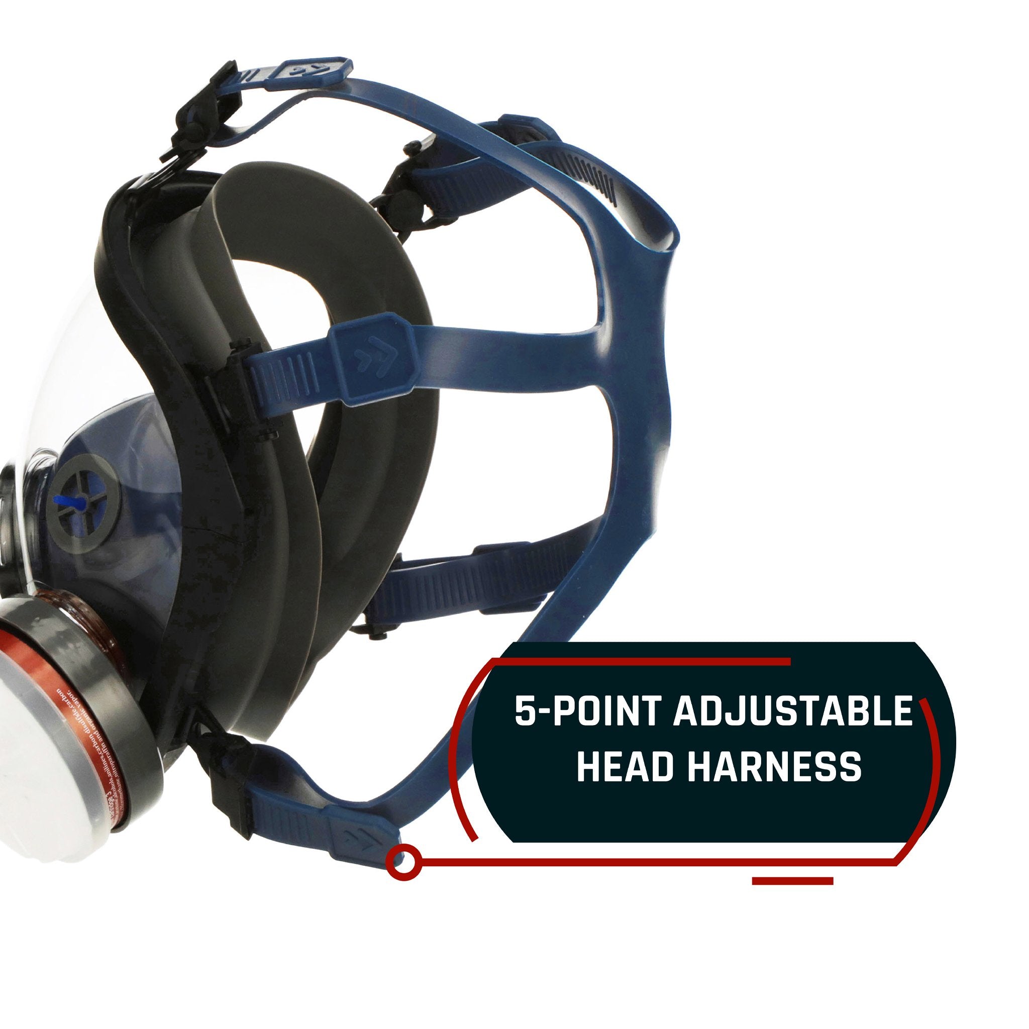 PD - 100 Inferno Red - Full Face Respirator Mirrored Gas Mask