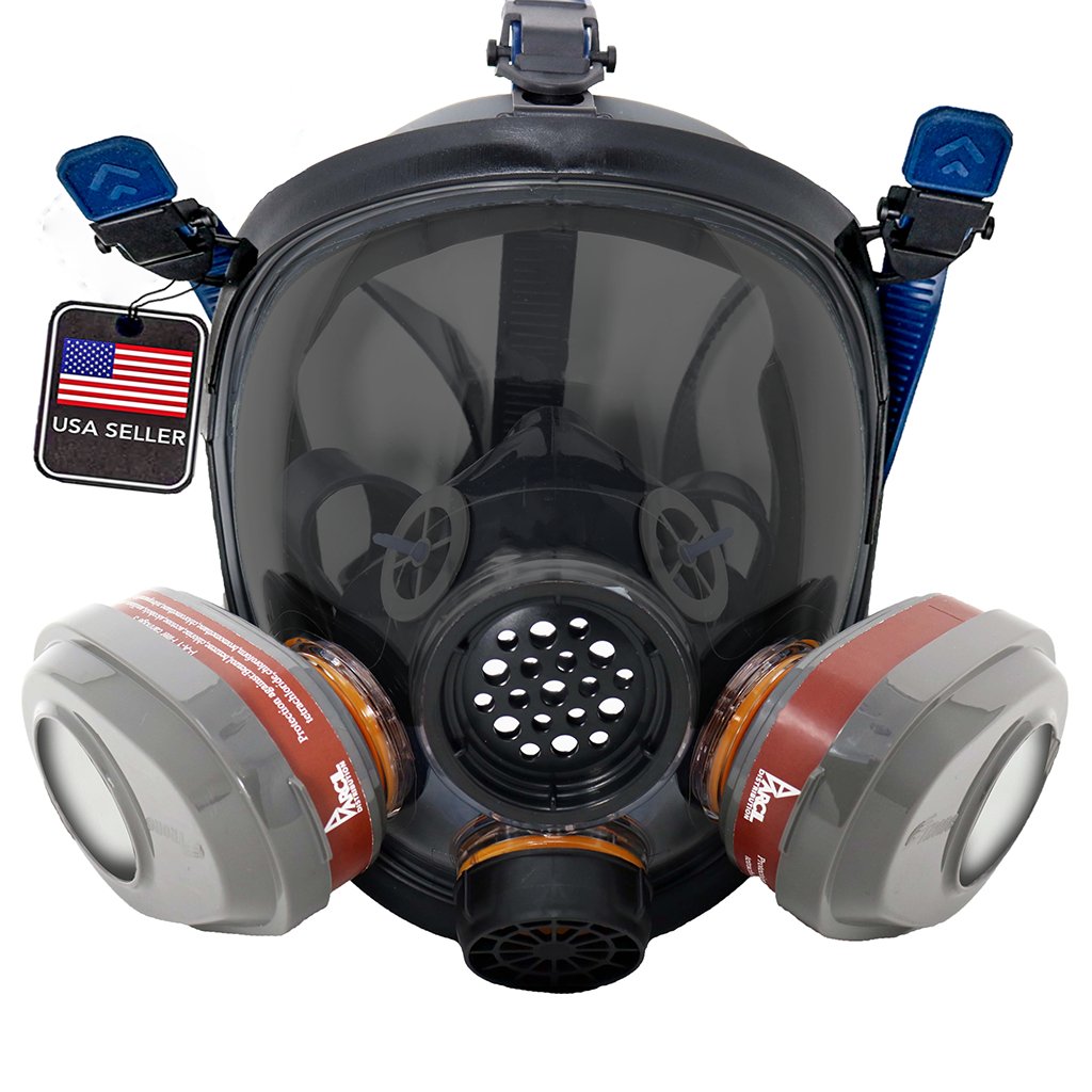 PD - 101 Full - Face Industrial Air Purifying Respirator (APR) with A1 Organic Vapor (OV) with P2 Particulate Filter Canister - Parcil SafetyRespiratorsRespiratorsParcil Safety