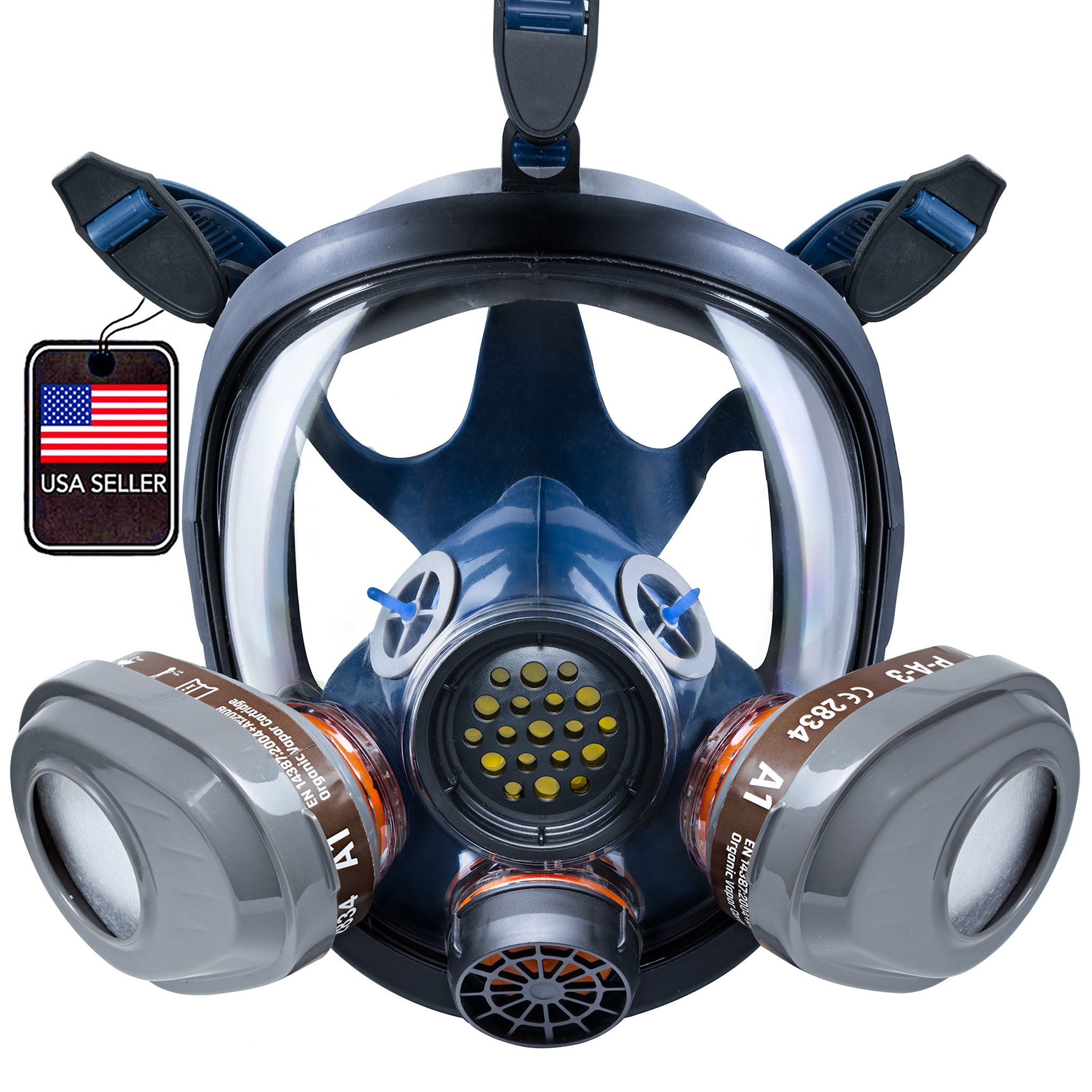 PD - 101 Full - Face Industrial Air Purifying Respirator (APR) with A1 Organic Vapor (OV) with P2 Particulate Filter Canister - Parcil SafetyRespiratorsRespiratorsParcil Safety