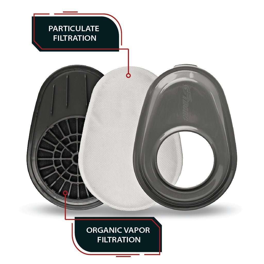 PD - 101 Light Amber Tinted Full Face Respirator Gas Mask with A1 Organic Vapor (OV) with P2 Particulate Filter Canister - Parcil SafetyRespiratorsRespiratorsParcil Safety