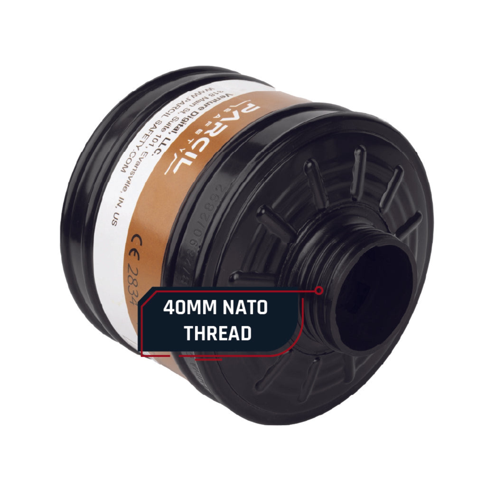 P - D - 1 40 MM A2P3 R Canister - Combination Organic Vapor and Particulate Filter - Parcil Safety