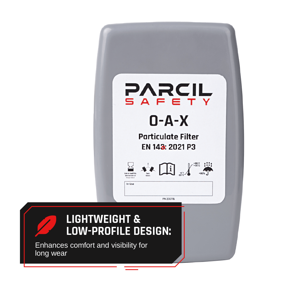 Pre - Sale O - A - X Bayonet - Style Filter | P3 Particulate Protection with Organic Vapor & Acid Gas Relief - Parcil SafetyParcil Safety