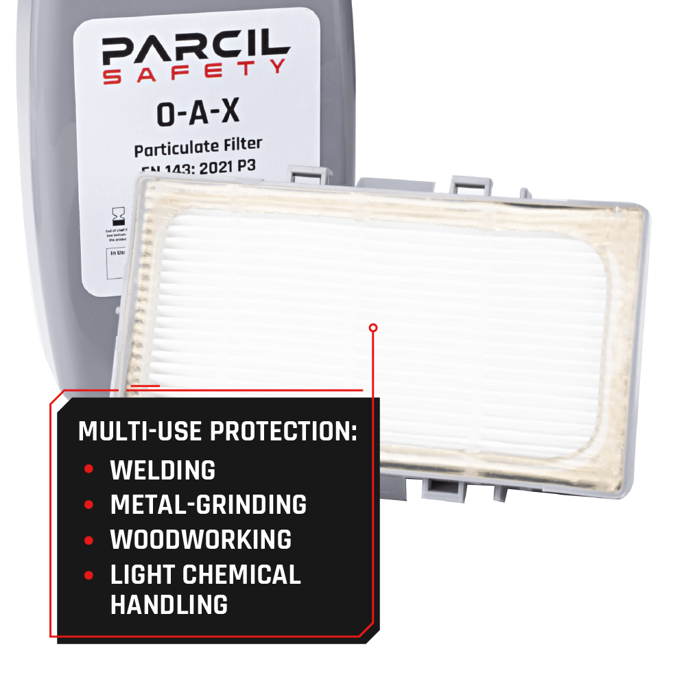 Pre - Sale O - A - X Bayonet - Style Filter | P3 Particulate Protection with Organic Vapor & Acid Gas Relief - Parcil SafetyParcil Safety