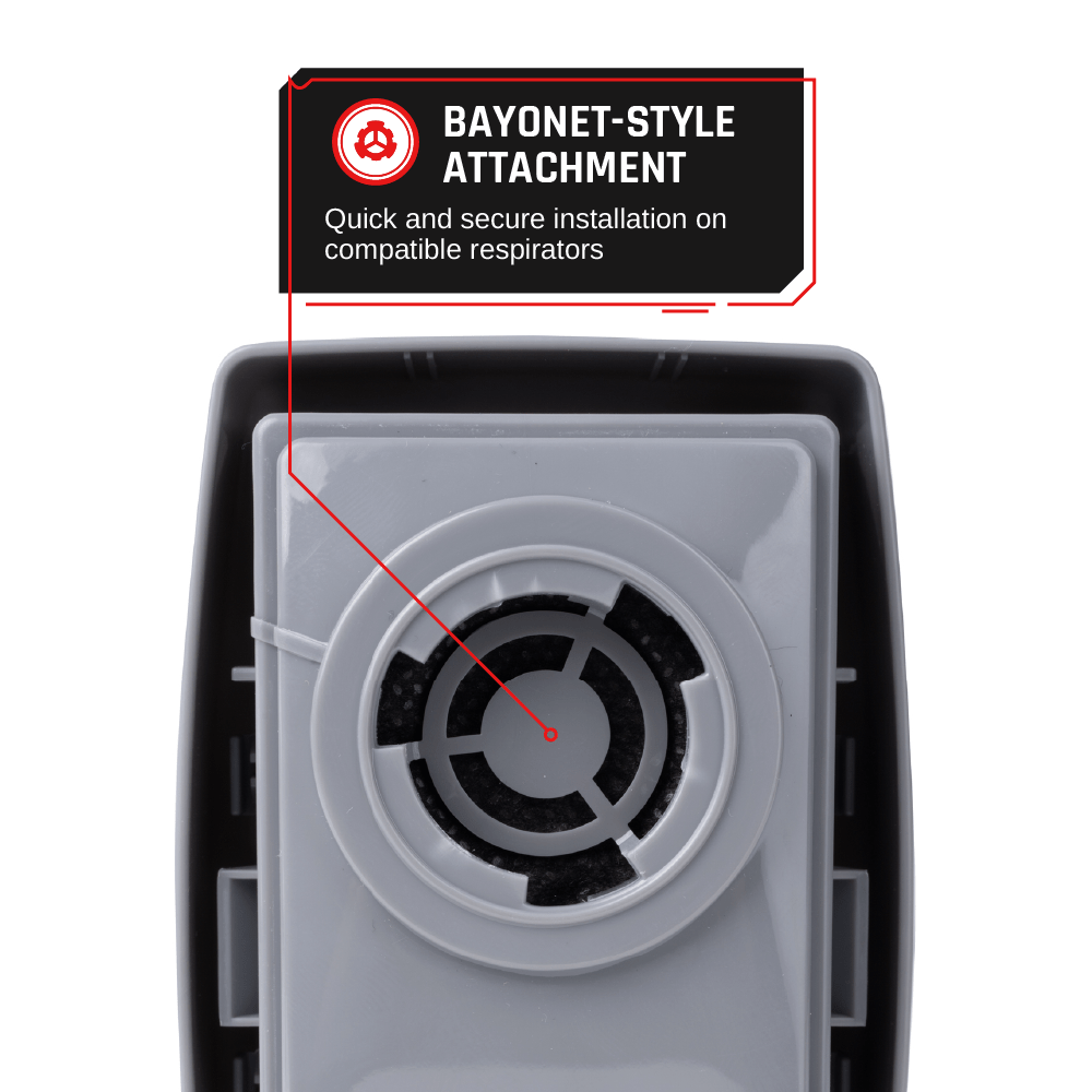 Pre - Sale O - A - X Bayonet - Style Filter | P3 Particulate Protection with Organic Vapor & Acid Gas Relief - Parcil SafetyParcil Safety