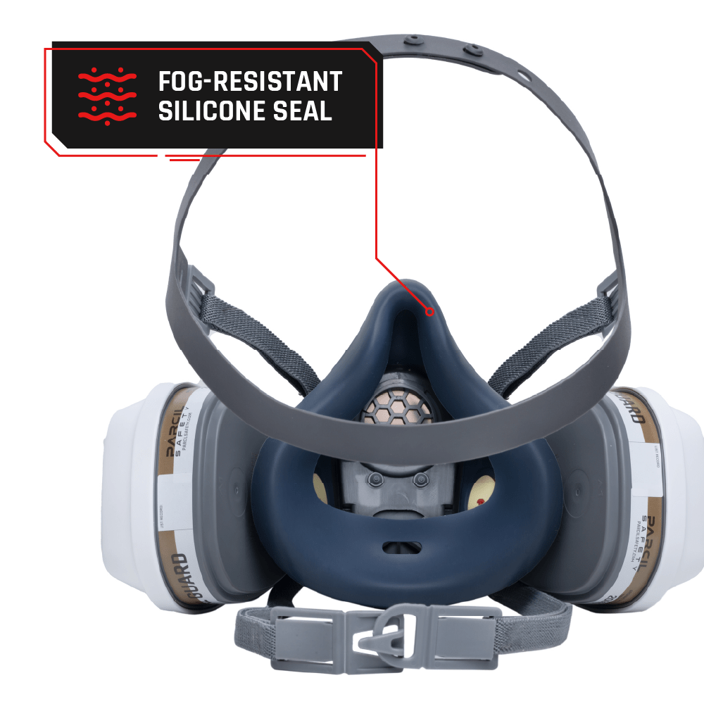 T - 61 Half Face Respirator Gas Mask & C - 10 Goggles with Organic Vapor and Particulate Filtration - Parcil SafetyRespiratorsRespiratorsParcil Safety
