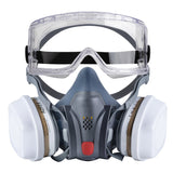 T-61 Half Face Respirator Gas Mask & C-10 Goggles with Organic Vapor and Particulate Filtration