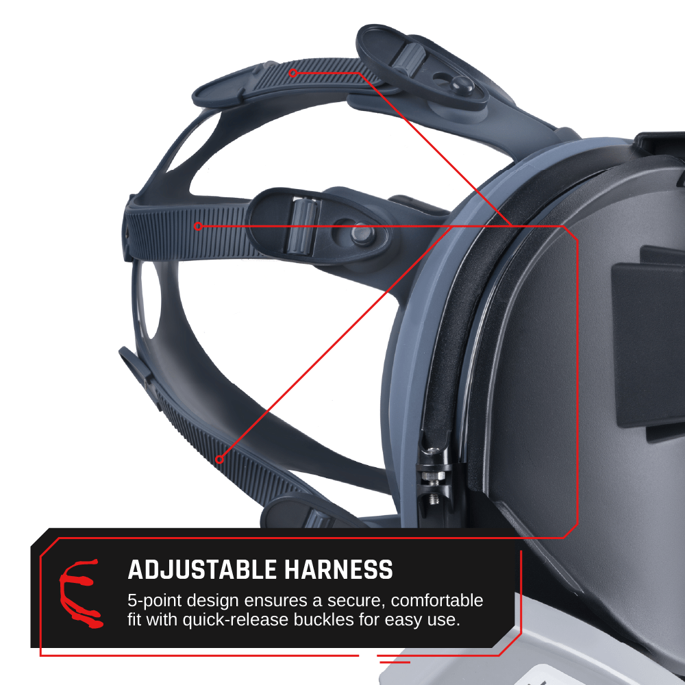 WF - 100 Welding & Grinding Industrial Full - Face Respirator with O - A - X Cartridge - Parcil SafetyParcil Safety