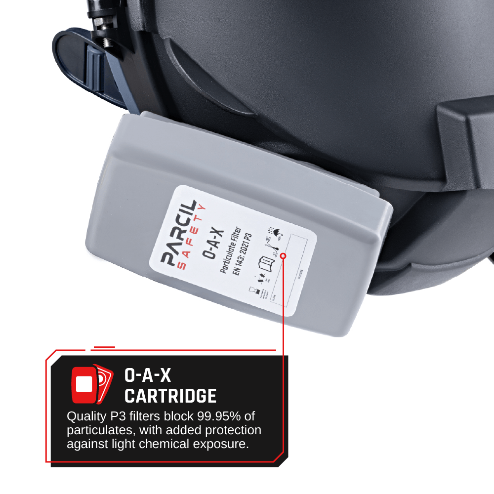 WF - 100 Welding & Grinding Industrial Full - Face Respirator with O - A - X Cartridge - Parcil SafetyParcil Safety