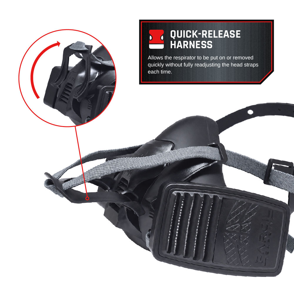 T-99 Sentinel Tactical Half Face Respirator with T-P-3 Low-Profile Cartridges