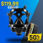 CS-100  Military Gas Mask with N-B-1 Defense Canister Image