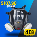 IRM-100 Industrial Full-Face Respirator with P-3-0 ABEK1P3 Combination Cartridge Set Image