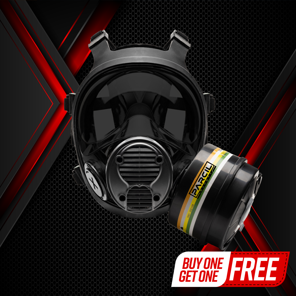 NB-100 Tactical Gas Mask - Full Face Respirator with 40mm N-B-1 Defense Filter