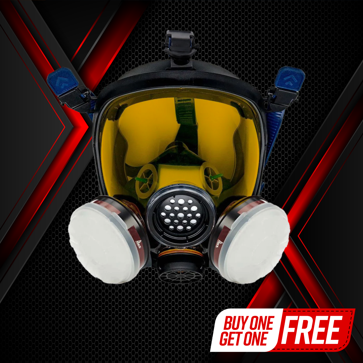 PD-100 Full-Face Air Purifying Respirator (APR) with A1 Organic Vapor (OV) with P2 Particulate Filter Canister