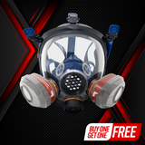 PD-101 Full-Face Industrial Air Purifying Respirator (APR) with A1 Organic Vapor (OV) with P2 Particulate Filter Canister