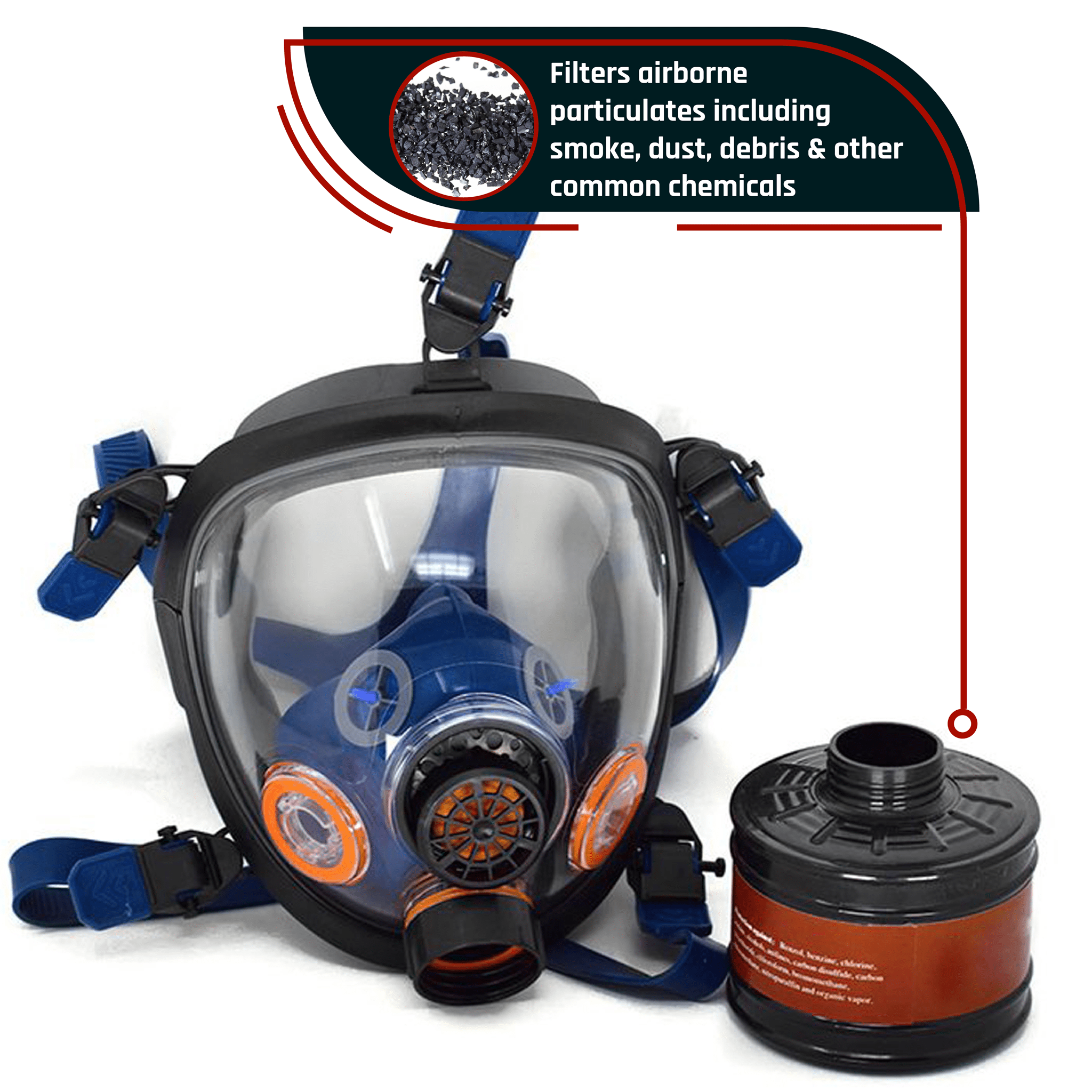 7 P - D - 1 Organic Vapor Particulate Filter Canisters - FREE ST - 100X Survival Gas Mask! - Parcil SafetyBundle DealsBundle DealsParcil Safety
