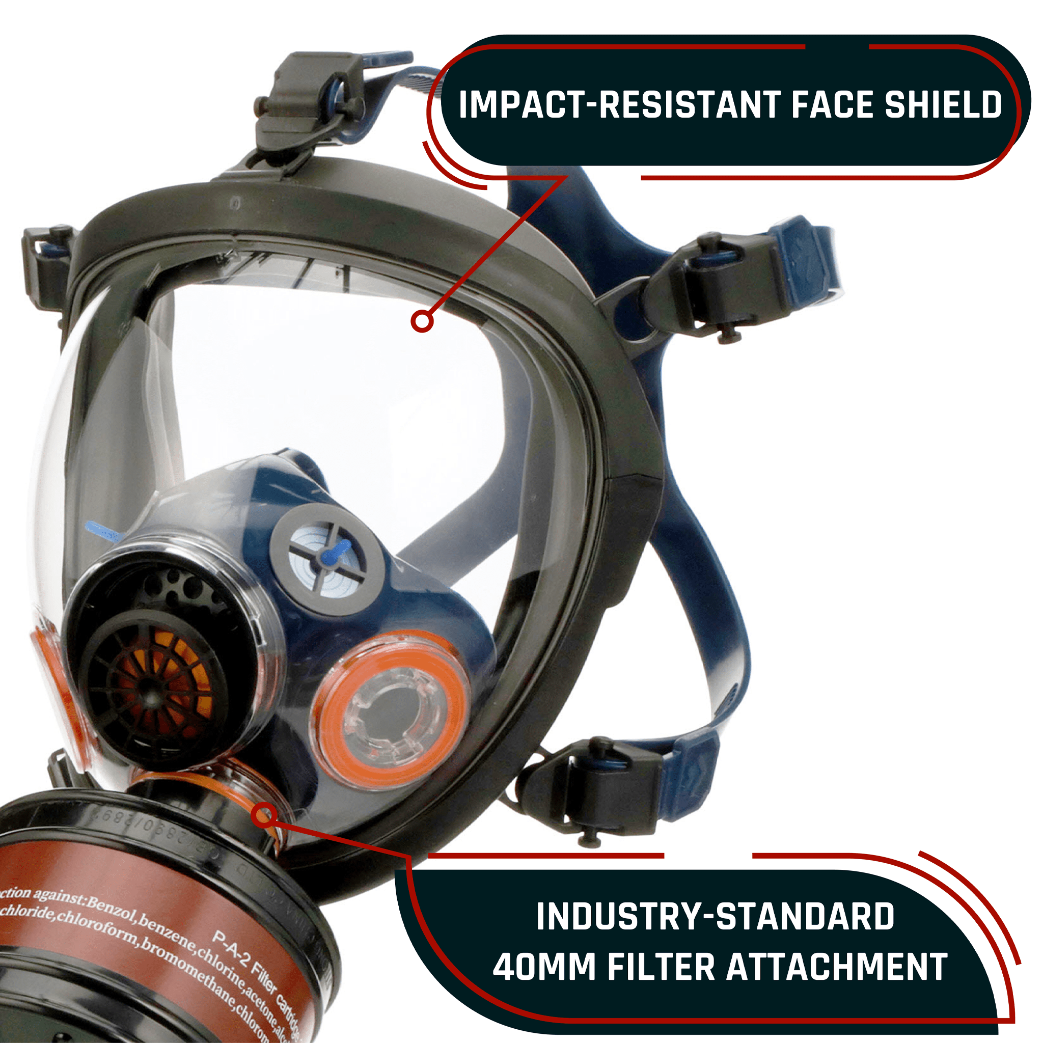 7 P - D - 1 Organic Vapor Particulate Filter Canisters - FREE ST - 100X Survival Gas Mask! - Parcil SafetyBundle DealsBundle DealsParcil Safety