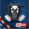 FFR-100 Bayonet Full-Face Respirator with DualGuard A2P3 R Cartridge Set Image