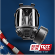 CS-101 Military CBRN Gas Mask with N-B-0 Defense Canister Image