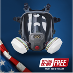 IRM-100 Industrial Full-Face Respirator with P-3-0 ABEK1P3 Combination Cartridge Set Image