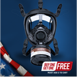 ST-100X Clear Full-Face Survival Gas Mask with A2P3 R Organic Vapor and Particulate Protection Image