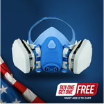 UltraSeal Half-Face Respirator with ProGuard OV/P95 Organic Vapor Bayonet Cartridge NIOSH-Approved T-71/T-81 Image