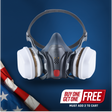 T-61 Half-Face Respirator with A2P3 R DualGuard Combination Cartridge Image