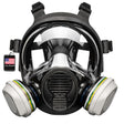 NB-100B Industrial Respirator with Bayonet Style Filter Ports - Full Face Respirator with MaxPro P-3-0 Multipurpose Filter Cartridges Image