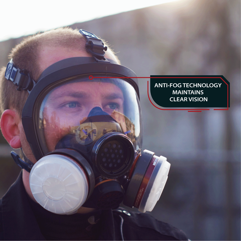 PD-100 Organic Vapor Full Face Respirator Mask - FREE PD-452 Emergency Fire Extinguisher Blanket!