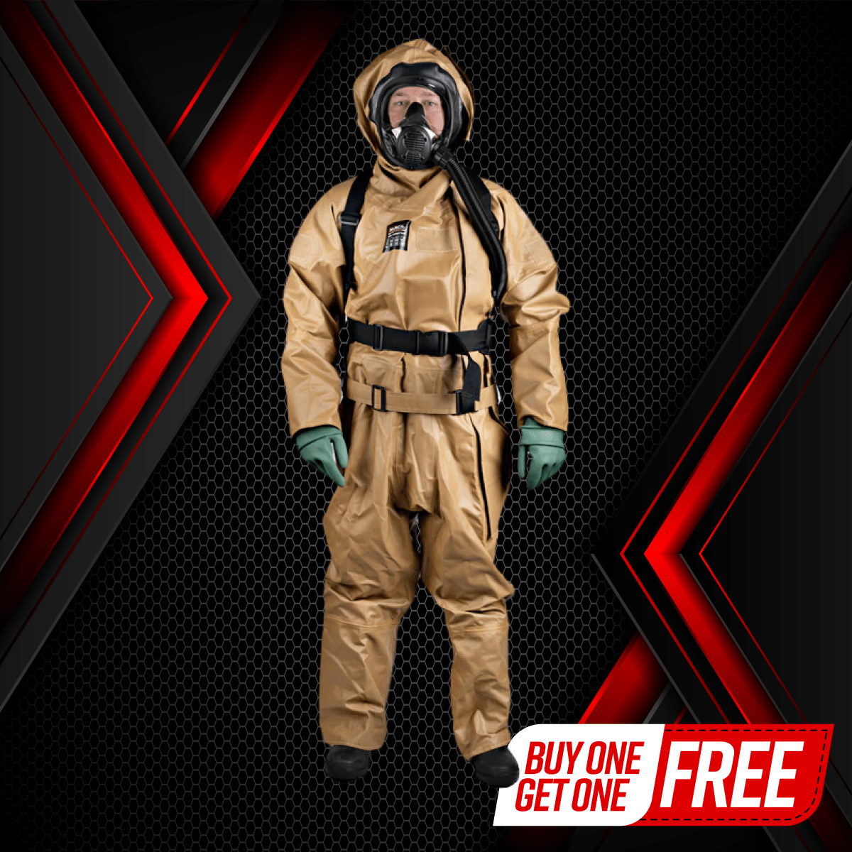 CBRN HazMat Suit with Boots and Gloves - Reusable, Heavy Duty Protective Biohazard Suit for Chemical/Biological threats and other Harsh Environments - Parcil SafetyHazMatHazMatParcil Safety