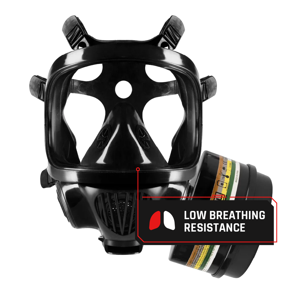 CS-100  Military Gas Mask with N-B-1 Defense Canister