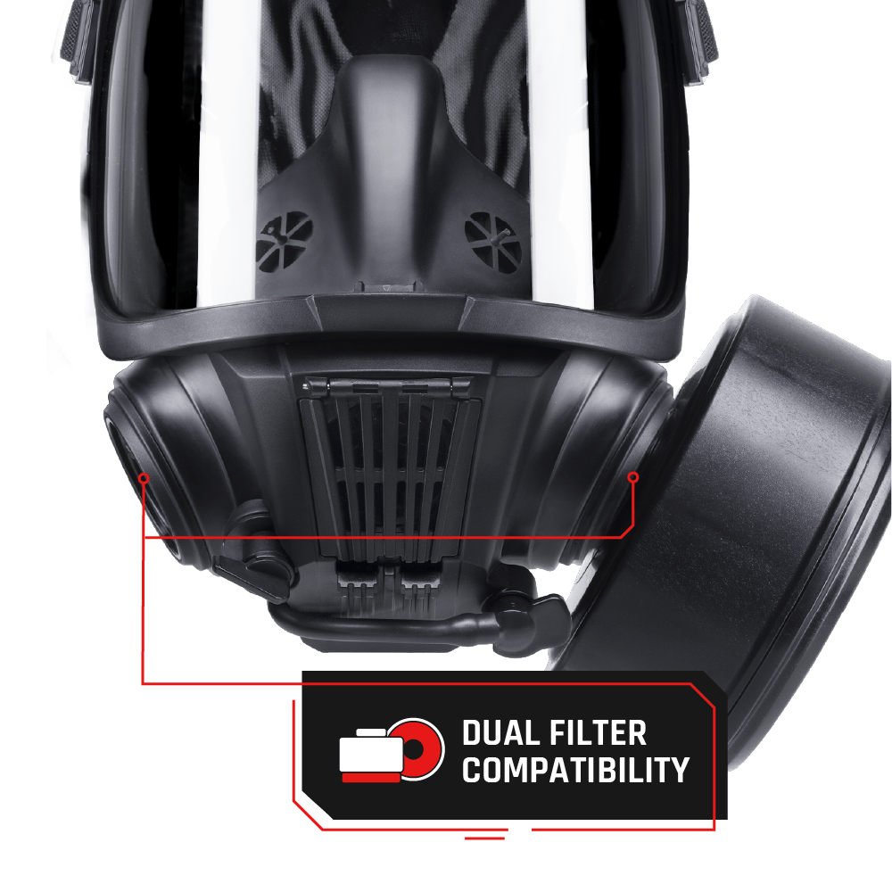 CS - 101 Military CBRN Gas Mask with N - B - 0 Defense Canister - Parcil SafetyParcil Safety