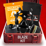 Elite Blaze Wildfire Kit – Complete Survival Bundle, Includes CS-100 Gas Mask, N-B-0 CBRN Canister, SB-500 Silicone Fire Blanket, and PD Storage Bag