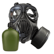 IIR-100 NATO CBRN Recon Military Tactical Gas Mask with Canteen and N-B-0 40mm NATO CBRN Defense Canister Image