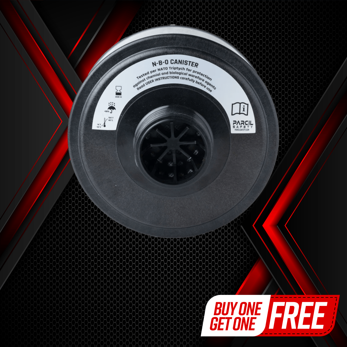 N - B - 0 NATO CBRN A2B2E1 P3 40mm Canister - Parcil SafetyFiltersFiltersParcil Safety