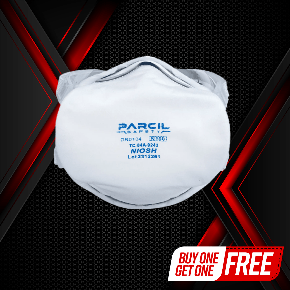 N100 ProSeal Disposable Respirator Mask NIOSH - Approved - Parcil SafetyRespiratorsRespiratorsParcil Safety