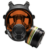 NB-100 Dark Amber Tactical Gas Mask - Full Face Respirator with 40mm N-B-1 Defense Filter