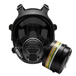 NB-100 Smoke Black Tactical Gas Mask - Full Face Respirator with 40mm N-B-1 Defense Filter Image