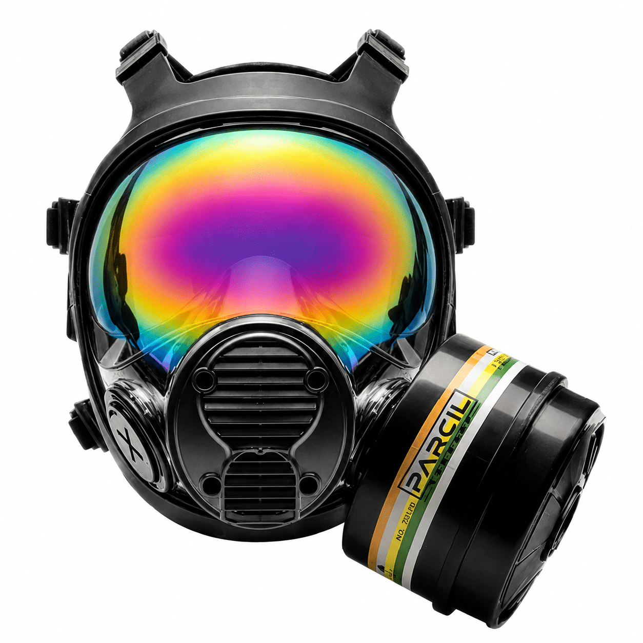 NB-100 Solar Prism Mirrored Tactical Respirator Mask - Full Face Respirator with 40mm N-B-1 Defense Filter - Parcil SafetyGas MasksGas MasksParcil Safety