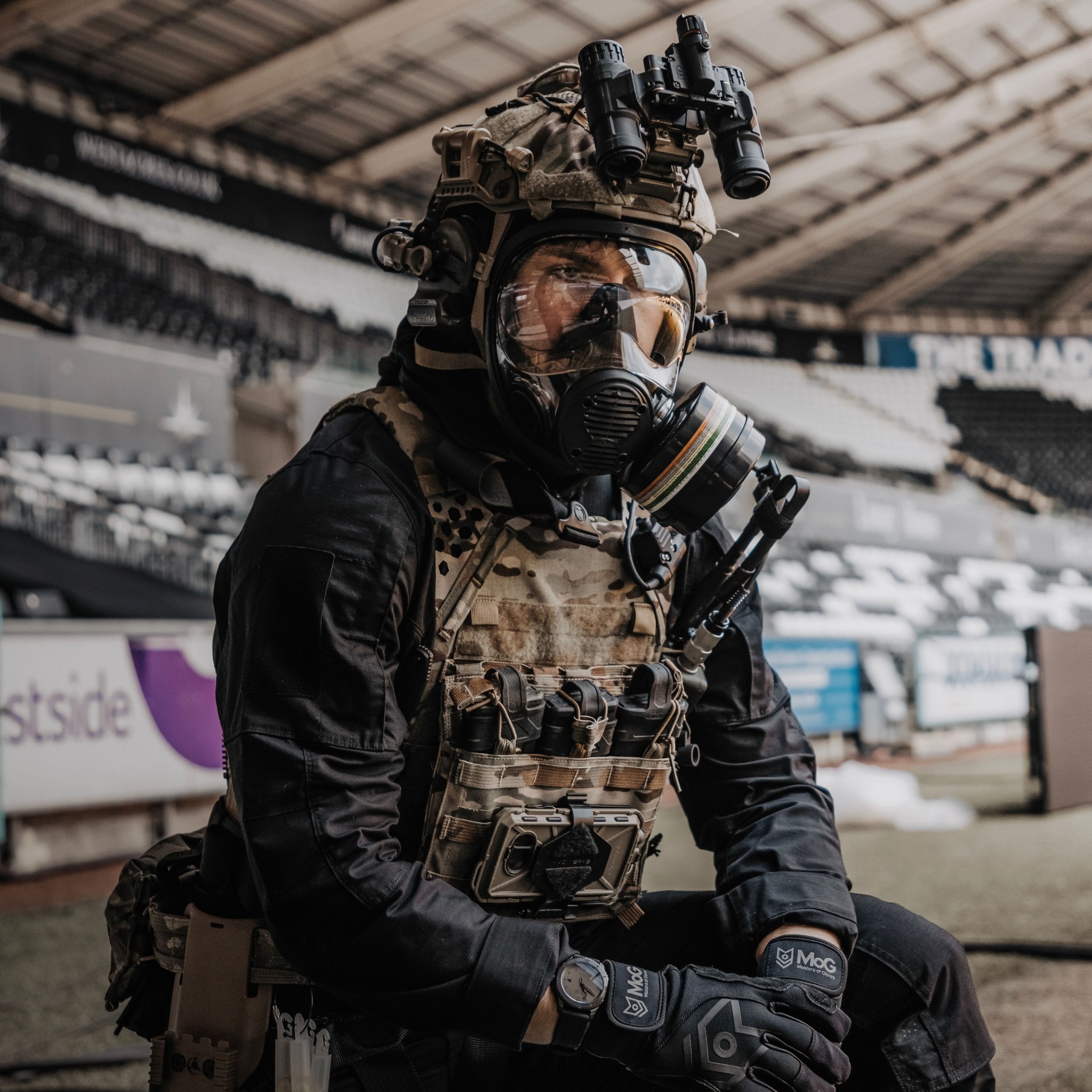 NB - 100 Tactical Gas Mask - Full Face Respirator with 40mm Defense Filter - Parcil SafetyGas MasksGas MasksParcil Safety