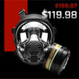 NB-100 Tactical Gas Mask - Full Face Respirator with 40mm N-B-1 Defense Filter Image