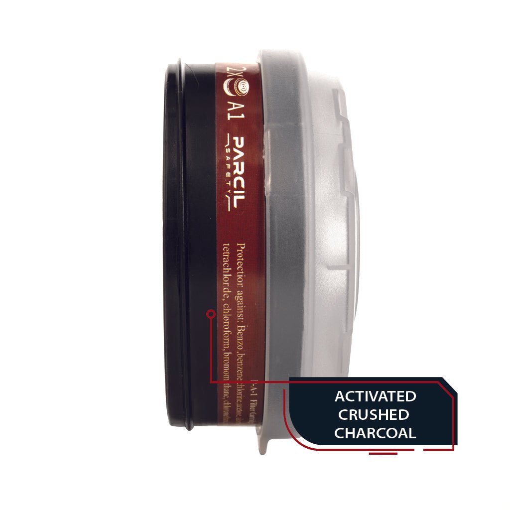 PD - 100 Arctic Blue - Full Face Respirator Mirrored Gas Mask with A1 Organic Vapor (OV) with P2 Particulate Filter Canister - Parcil SafetyRespiratorsRespiratorsParcil Safety
